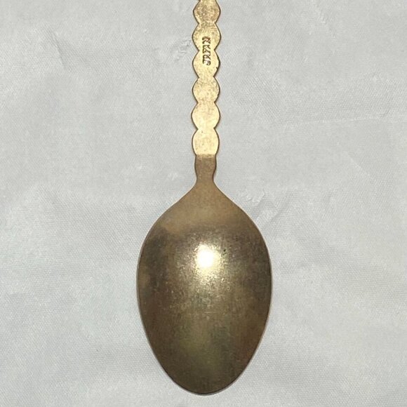 DC 76 Souvenir Spoon 4.5" Gold Tone Enamel Insert Vintage Collectible M.I. Japan - Picture 7 of 9